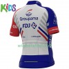 Kind Fietskleding (Fietsshirt + Fietsbroek Kort) 2020 Groupama-FDJ N001